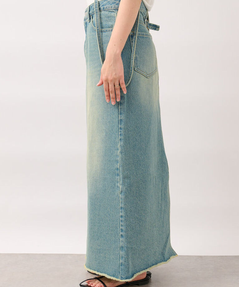  「【MONN.:.(モン)】LOOSE DENIM SKIRT」|スカート|