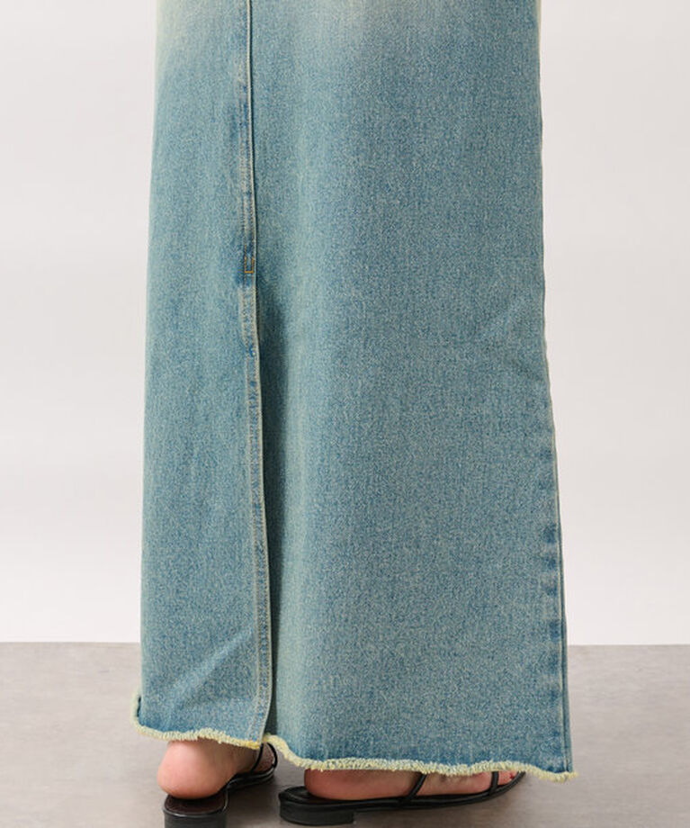  「【MONN.:.(モン)】LOOSE DENIM SKIRT」|スカート|