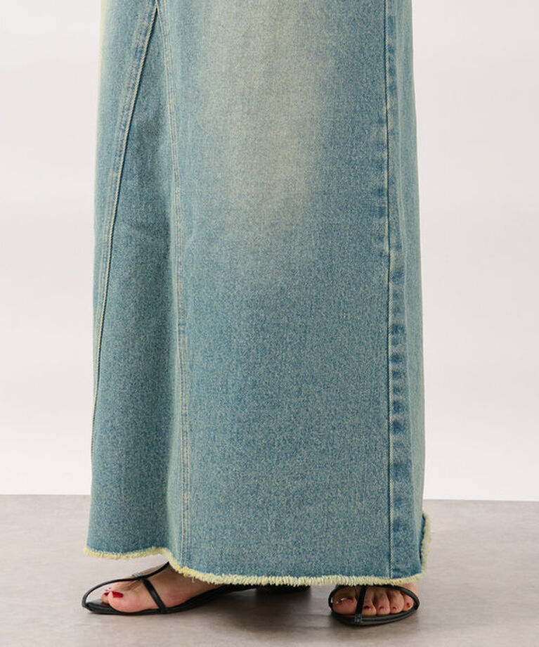  「【MONN.:.(モン)】LOOSE DENIM SKIRT」|スカート|