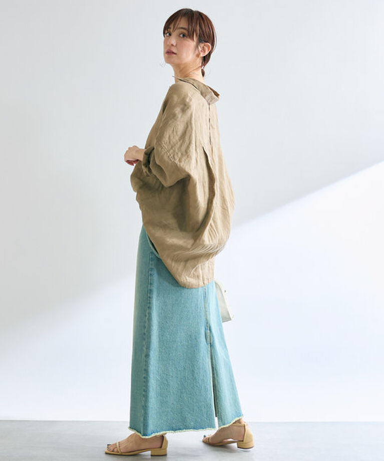  「【MONN.:.(モン)】LOOSE DENIM SKIRT」|スカート|