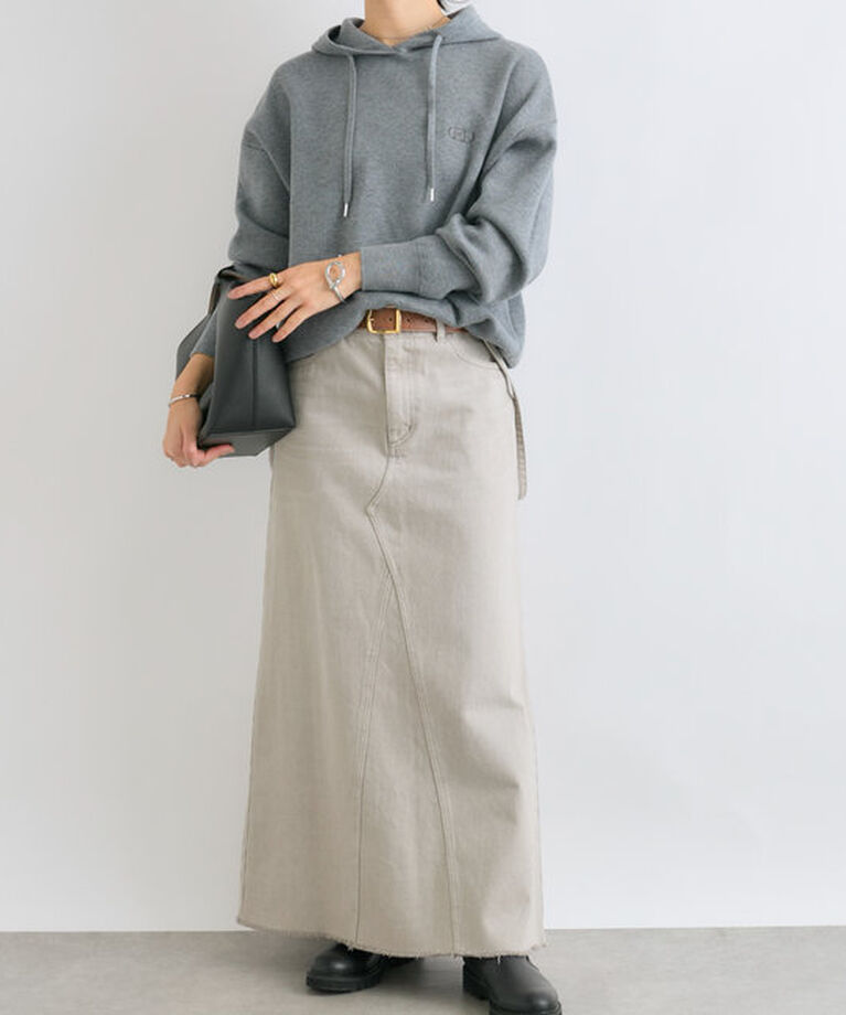  「【MONN.:.(モン)】LOOSE DENIM SKIRT」|スカート|