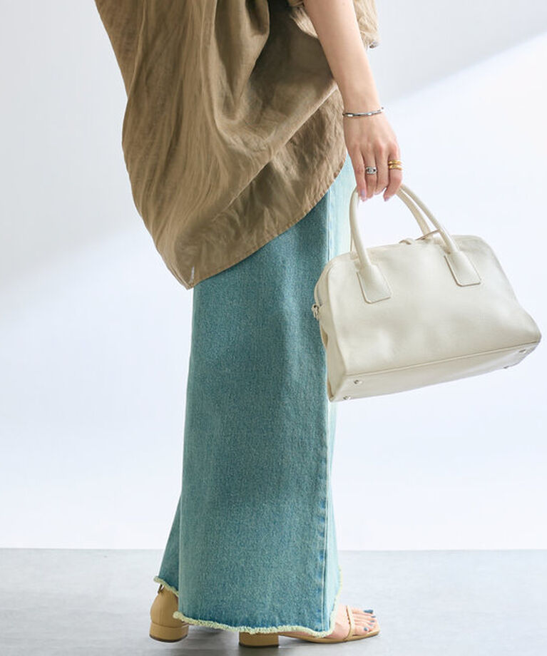 「【MONN.:.(モン)】LOOSE DENIM SKIRT」|スカート|