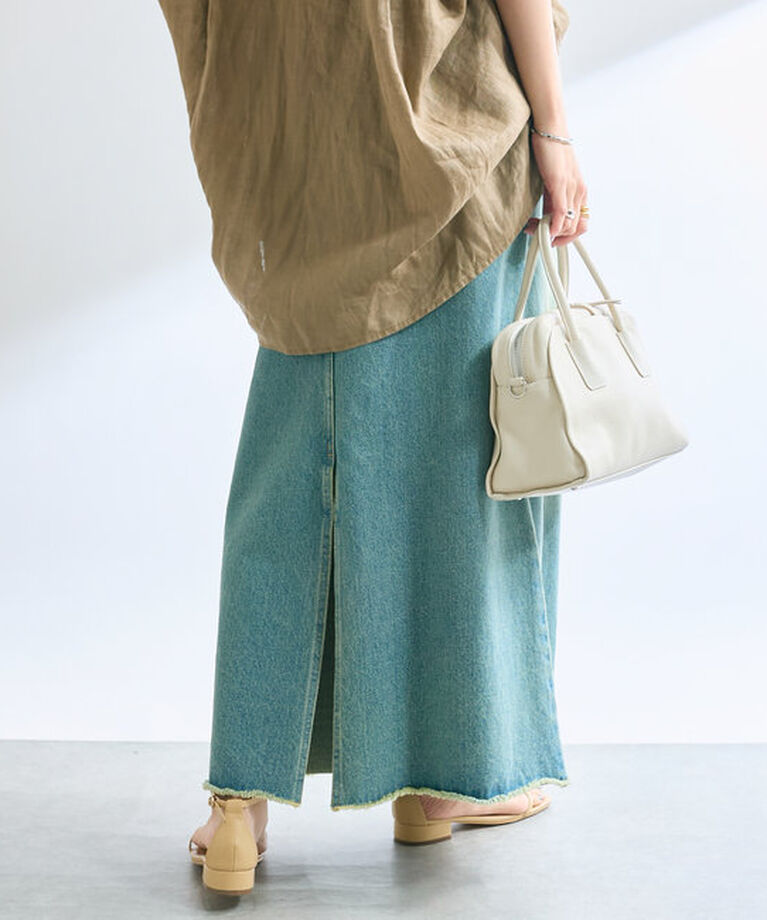  「【MONN.:.(モン)】LOOSE DENIM SKIRT」|スカート|