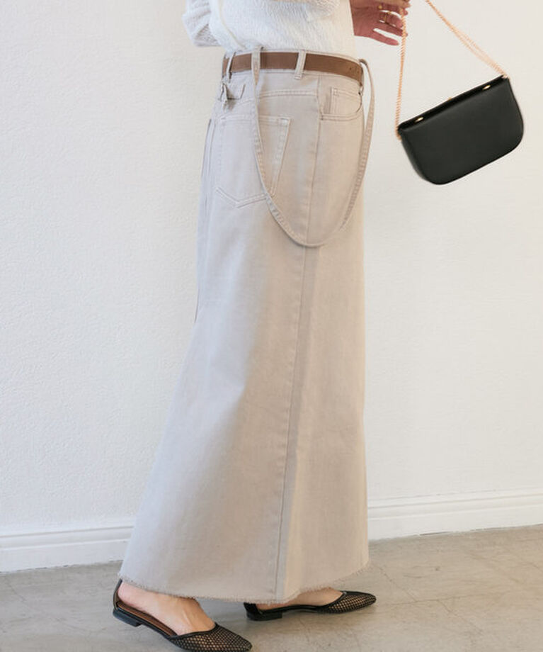  「【MONN.:.(モン)】LOOSE DENIM SKIRT」|スカート|