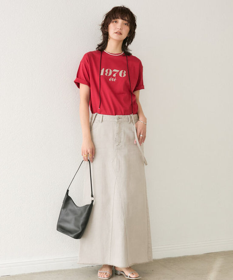  「【MONN.:.(モン)】LOOSE DENIM SKIRT」|スカート|