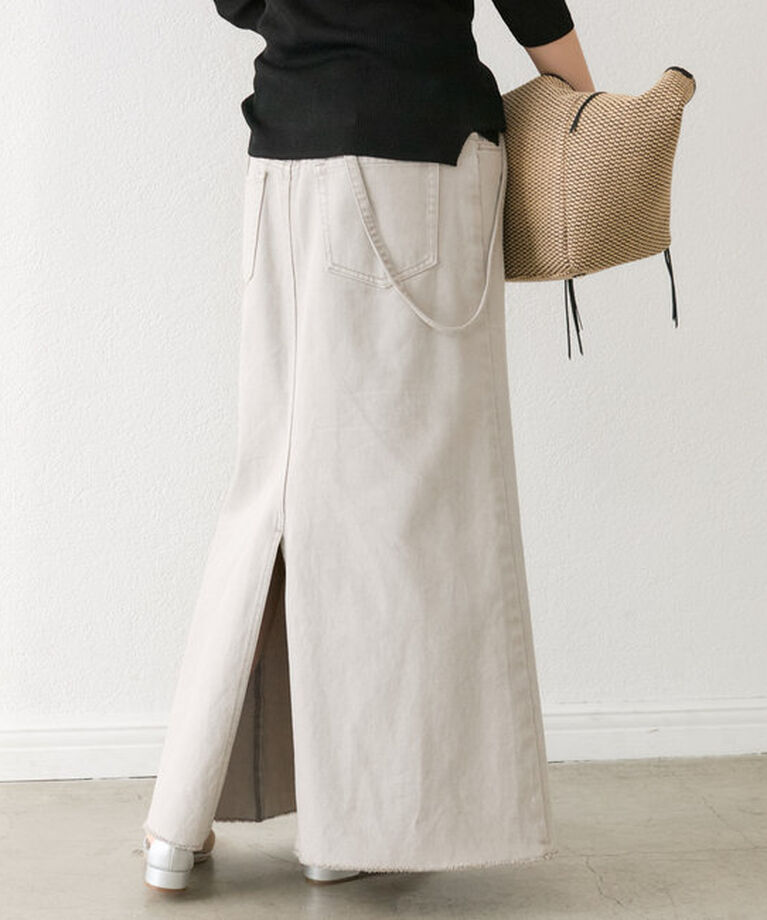  「【MONN.:.(モン)】LOOSE DENIM SKIRT」|スカート|
