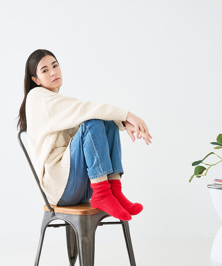 collex「【ユニセックス】バイカラーリバーシブル ルームソックス」|ソックス|