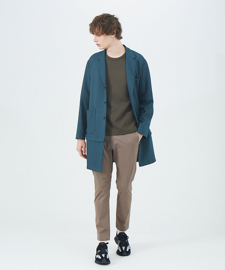 ABAHOUSE「ツイル ストレッチ 2WAY ショップコート」|テーラードジャケット|