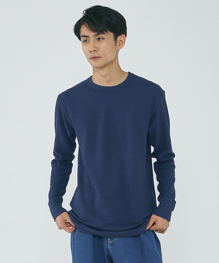 ABAHOUSE「【JEMORGAN/ジェーイーモーガン】ワッフル クルーネック ロングスリーブ」|Tシャツ・カットソー|