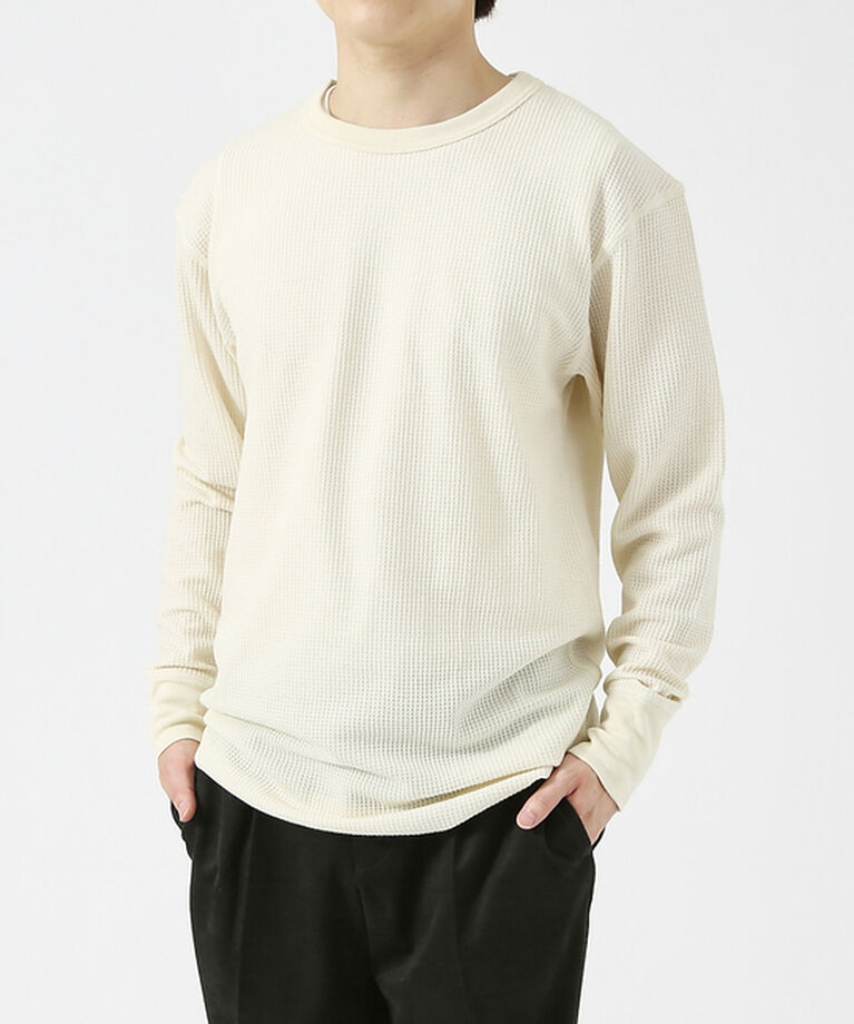ABAHOUSE「【JEMORGAN/ジェーイーモーガン】ワッフル クルーネック ロングスリーブ」|Tシャツ・カットソー|