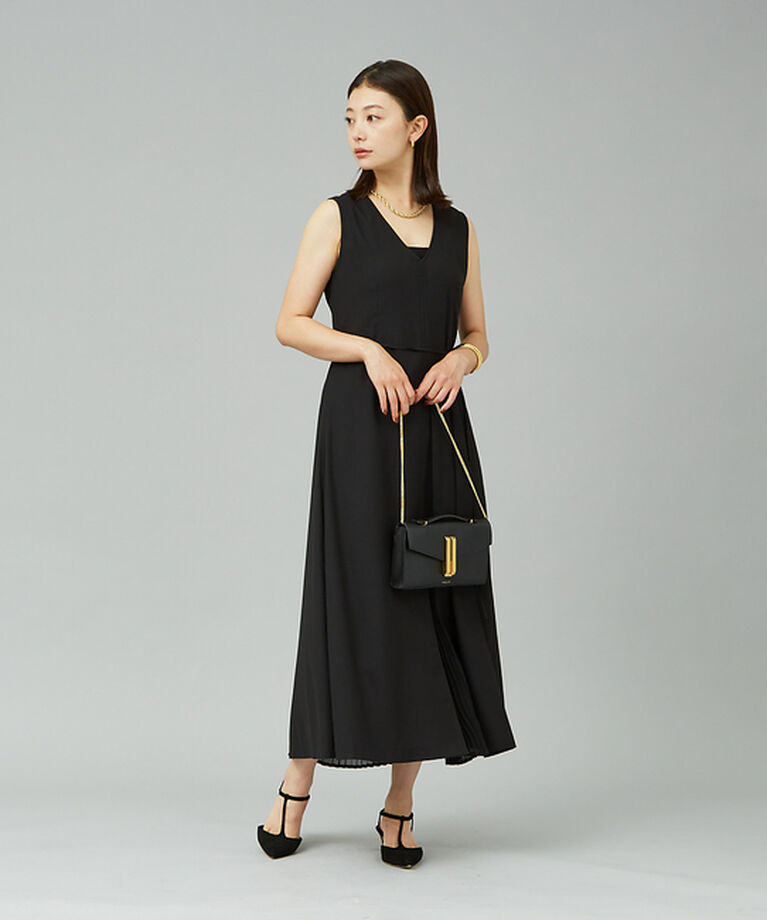 Rouge vif「ジョーゼットプリーツコンビワンピース」|ワンピース|