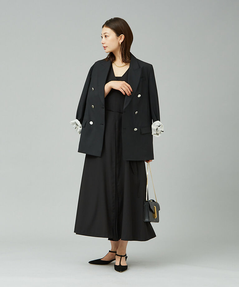 Rouge vif「ジョーゼットプリーツコンビワンピース」|ワンピース|
