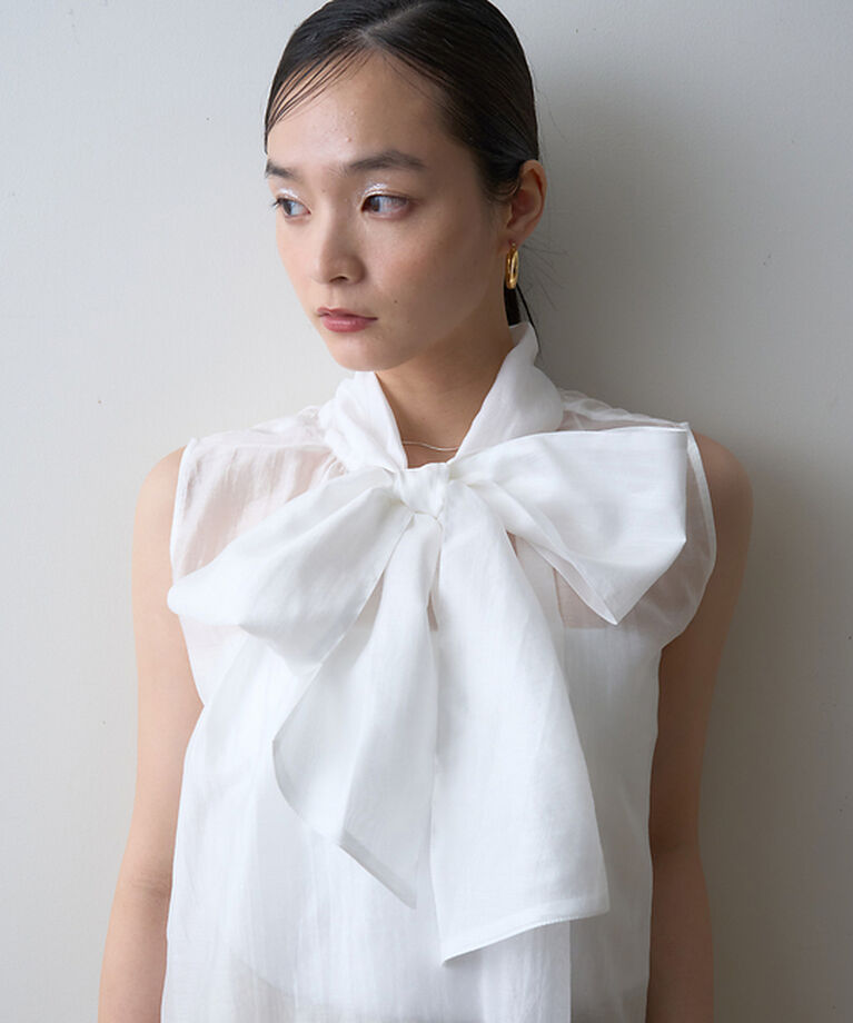 Rouge vif「【一部店舗限定】【北野百笑さん着用】2WAYリボンシアーブラウス」|シャツ・ブラウス|