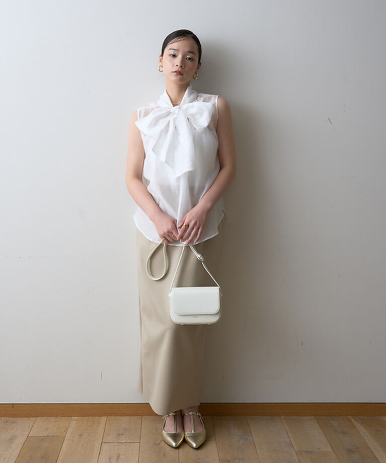 Rouge vif「【一部店舗限定】【北野百笑さん着用】2WAYリボンシアーブラウス」|シャツ・ブラウス|