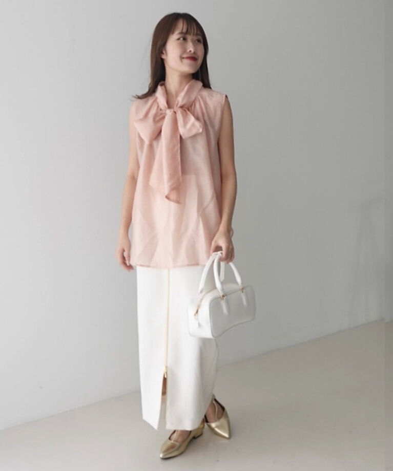 Rouge vif「【一部店舗限定】【北野百笑さん着用】2WAYリボンシアーブラウス」|シャツ・ブラウス|
