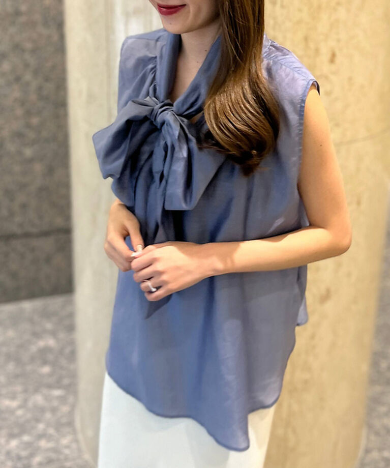 Rouge vif「【一部店舗限定】【北野百笑さん着用】2WAYリボンシアーブラウス」|シャツ・ブラウス|