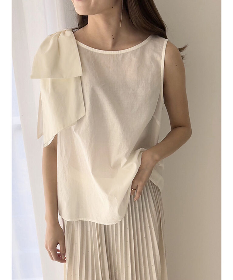 Rouge vif「【一部店舗限定】ショルダービッグリボンブラウス」|シャツ・ブラウス|