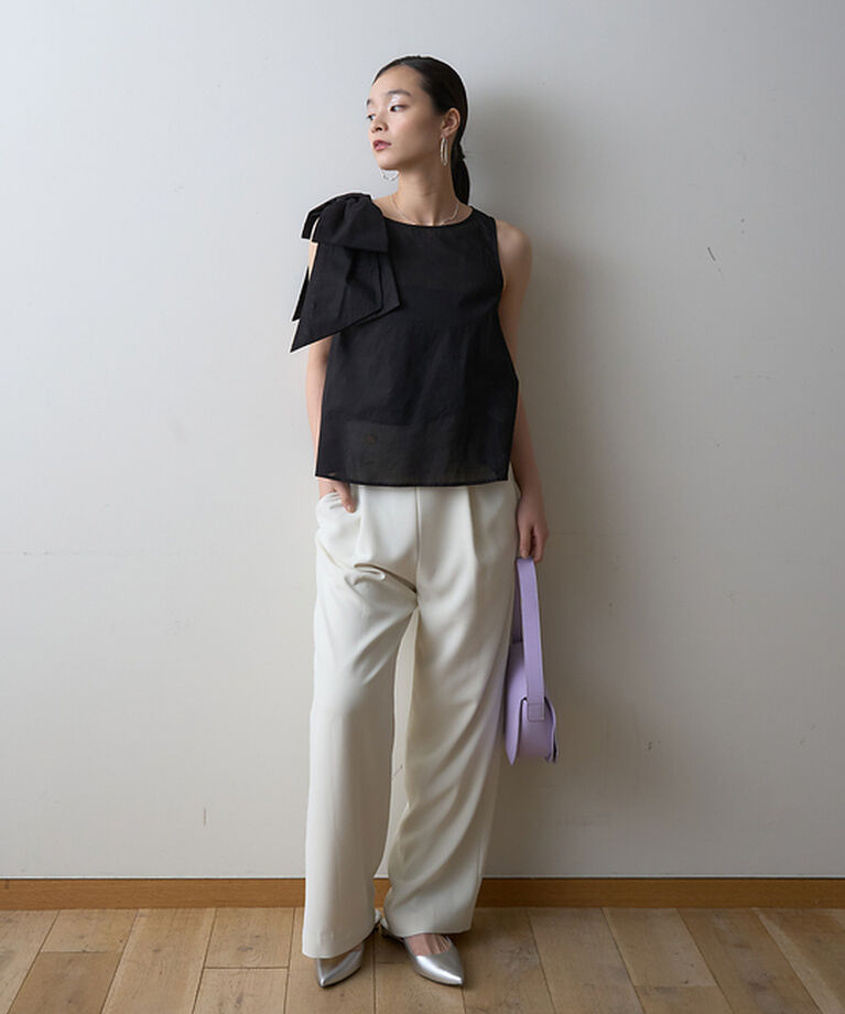Rouge vif「【一部店舗限定】ショルダービッグリボンブラウス」|シャツ・ブラウス|