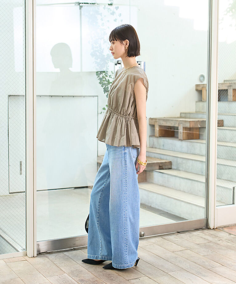 Rouge vif「シルバードット刺繍ペプラムブラウス」|シャツ・ブラウス|