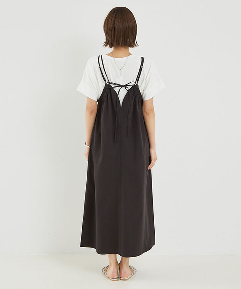 abahouse mavie「【大人のいちまんワンピ】ギャザーキャミワンピ」|ジャンパースカート|