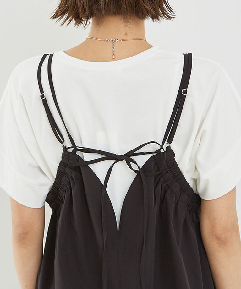 abahouse mavie「【大人のいちまんワンピ】ギャザーキャミワンピ」|ジャンパースカート|