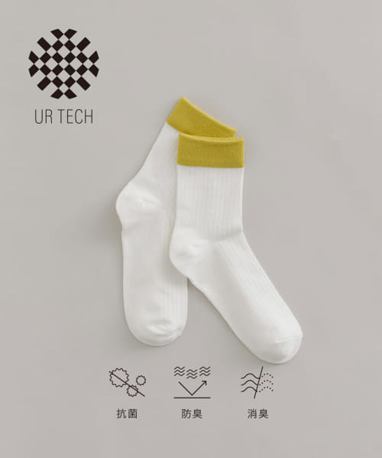 URBAN RESEARCH「UR 『UR TECH』バイカラーソックス」|ソックス|OFF×YEL