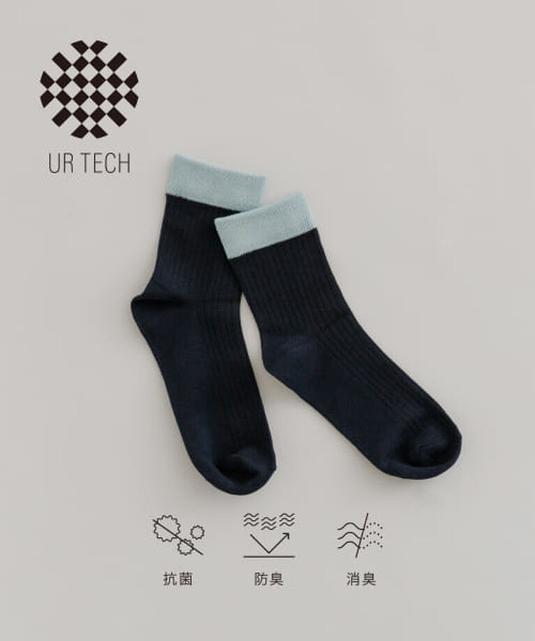 URBAN RESEARCH「UR 『UR TECH』バイカラーソックス」|ソックス|NVY×SAX