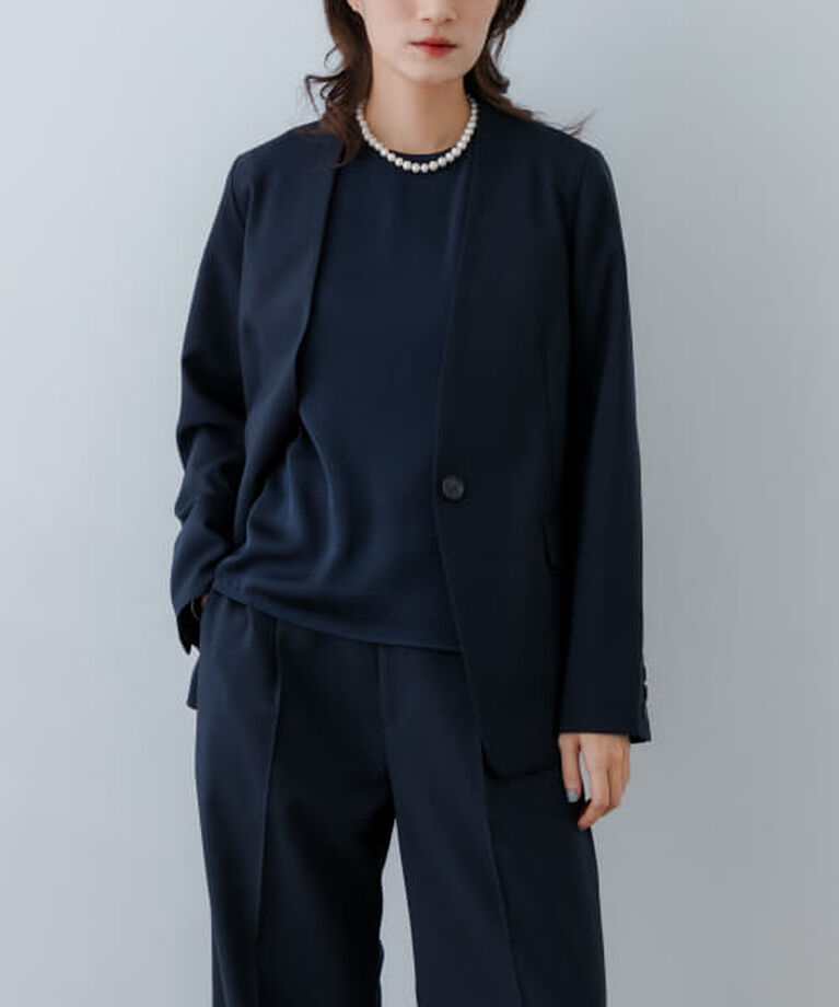 URBAN RESEARCH「UR ノーカラージャケット」|ノーカラージャケット|NAVY