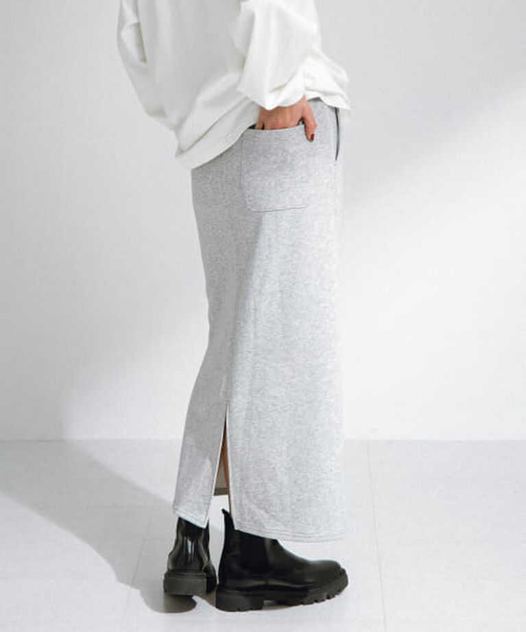Sonny Label 「Sonny Label 裏毛スウェットナロースカート」|スカート|杢グレー