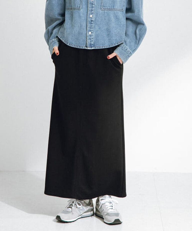 Sonny Label 「Sonny Label 裏毛スウェットナロースカート」|スカート|ブラック