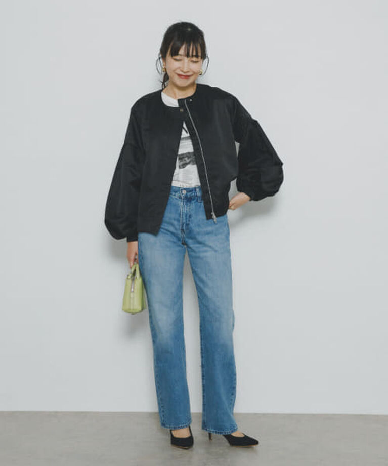 URBAN RESEARCH ROSSO「ROSSO F by ROSSO　サテンバルーンスリーブブルゾン」|ブルゾン・スタジャン|