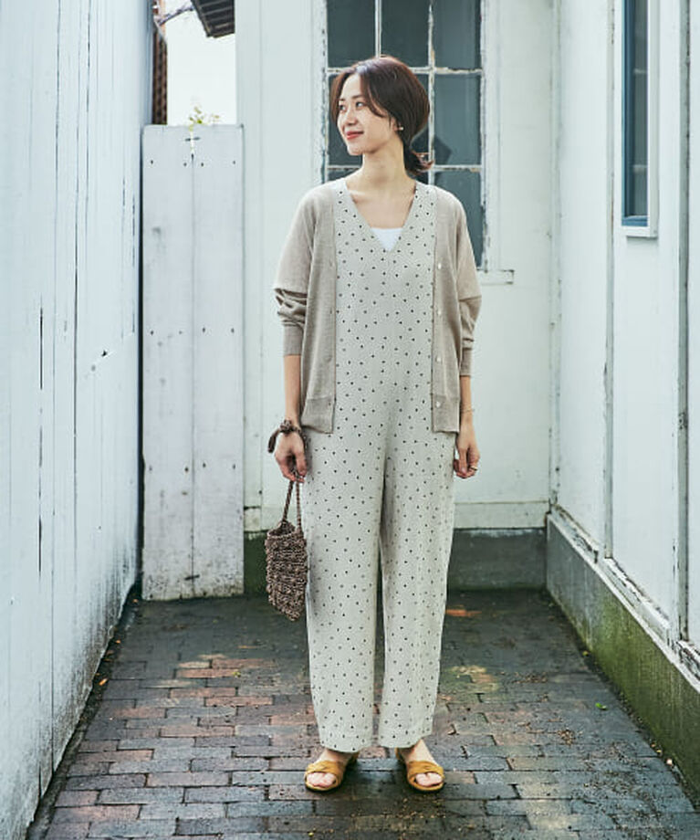 URBAN RESEARCH DOORS「DOORS リネンVネックカーディガン」|カーディガン|