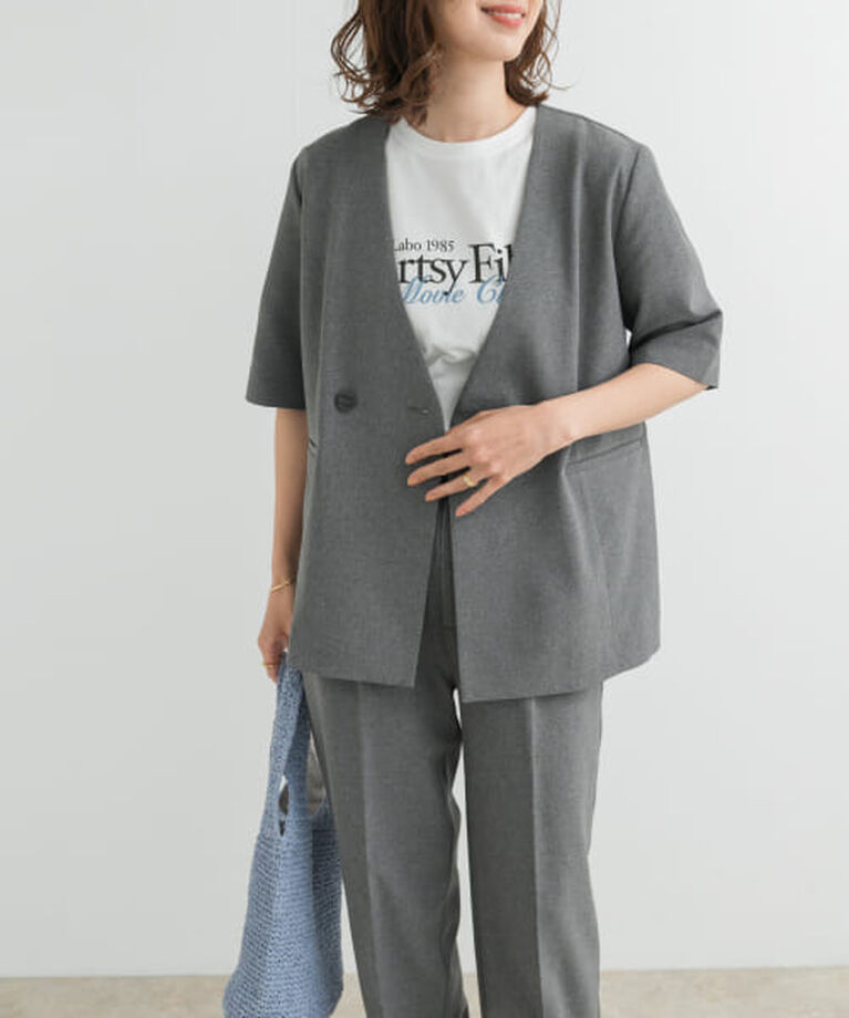 URBAN RESEARCH DOORS「DOORS 『UR TECH DRYLUXE』ハーフスリーブジャケット」|その他|CHARCOAL