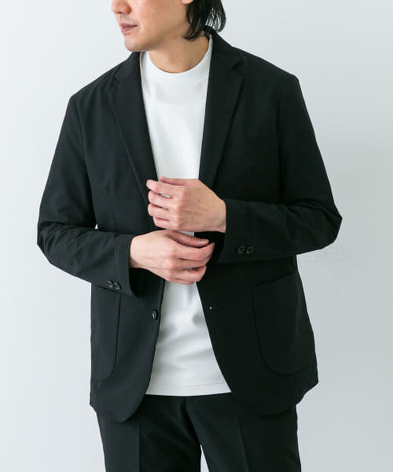 URBAN RESEARCH DOORS「DOORS 『イージーケア』LIFE STYLE TAILOR　シアサッカーコンフォータブルジャケット」|その他|BLACK