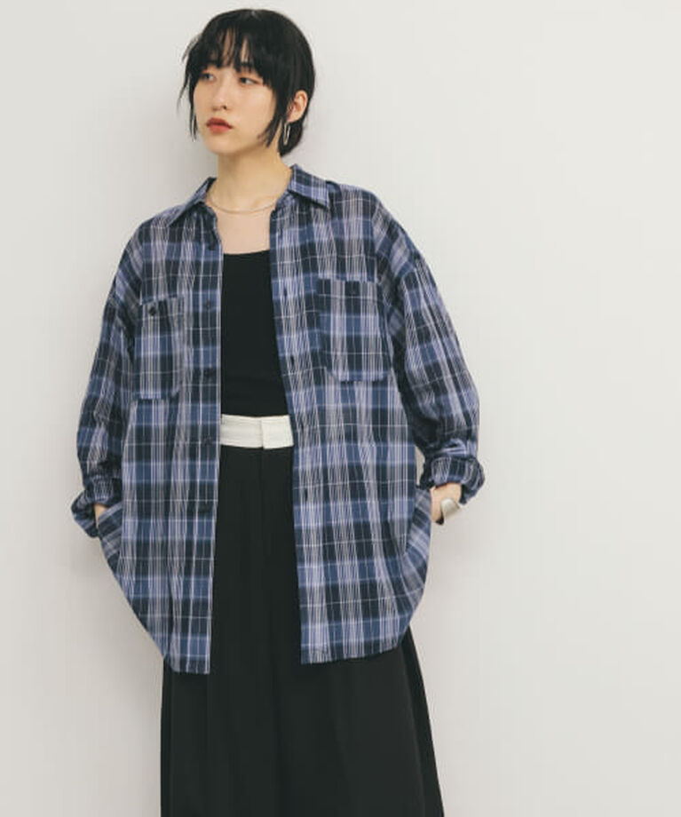  「KBF シアーチェックBIGシャツ」|シャツ・ブラウス|