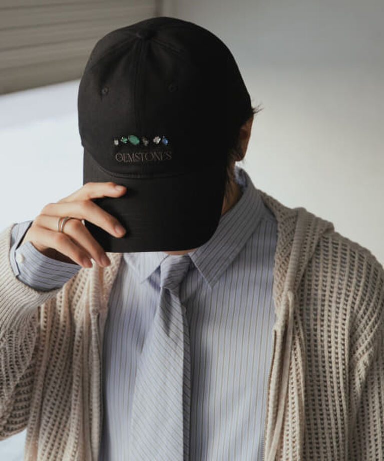 SENSE OF PLACE by URBAN RESEARCH「SENSE OF PLACE Gem Stone Twill Cap」|キャップ・キャスケット|BLACK