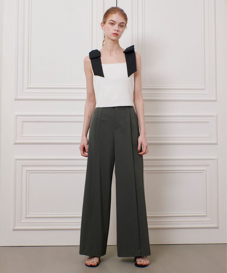 LOULOU WILLOUGHBY「【LOULOU WILLOUGHBY】ショルダーリボンミニタンクプルオーバー」|ニット・セーター|