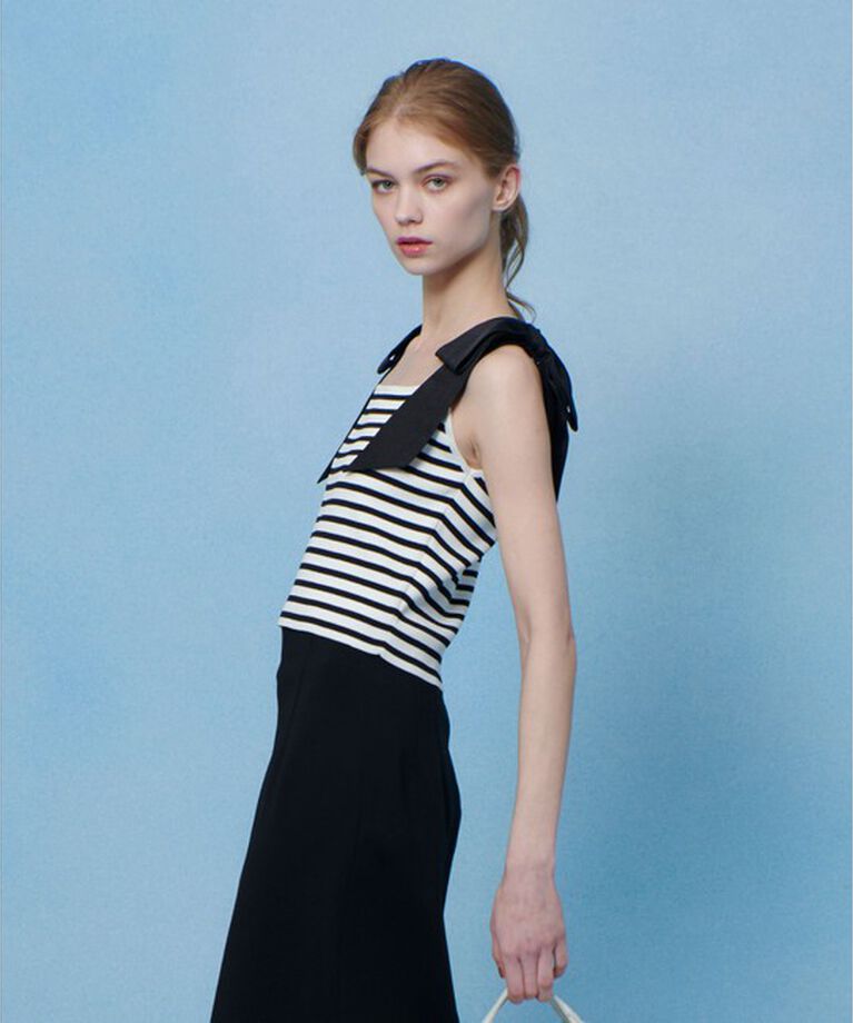 LOULOU WILLOUGHBY「【LOULOU WILLOUGHBY】ショルダーリボンミニタンクプルオーバー」|ニット・セーター|