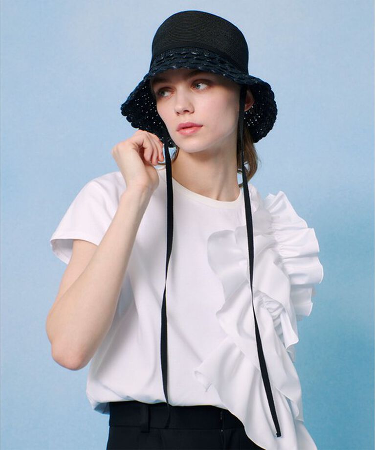 LOULOU WILLOUGHBY「【LOULOU WILLOUGHBY】ギャザーレイヤーＴシャツ」|その他|オフホワイト