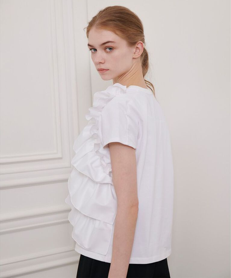 LOULOU WILLOUGHBY「【LOULOU WILLOUGHBY】ギャザーレイヤーＴシャツ」|その他|