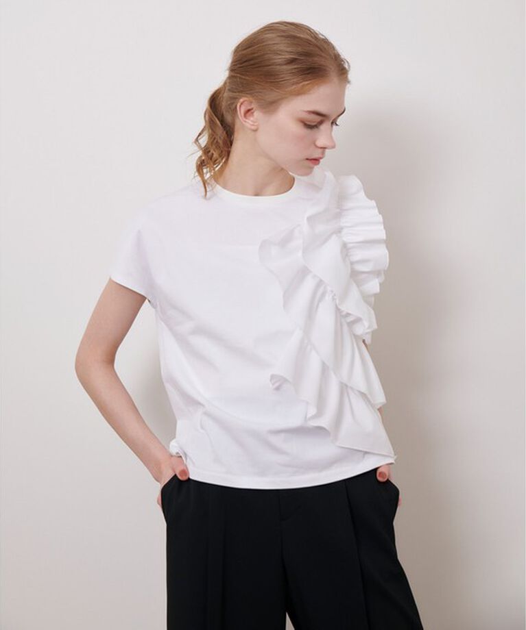 LOULOU WILLOUGHBY「【LOULOU WILLOUGHBY】ギャザーレイヤーＴシャツ」|その他|