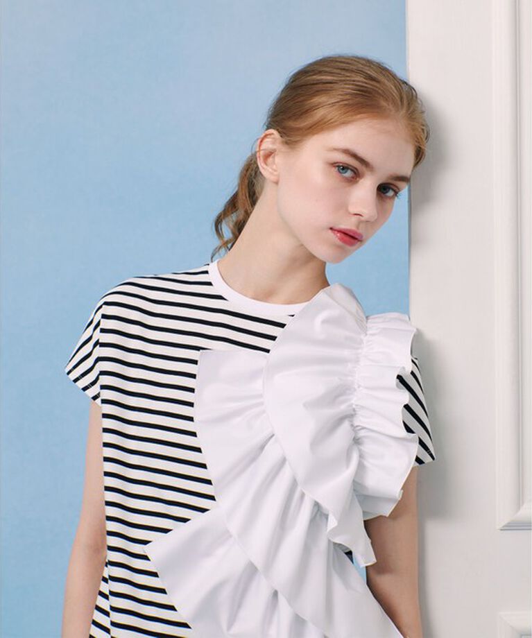 LOULOU WILLOUGHBY「【LOULOU WILLOUGHBY】ギャザーレイヤーＴシャツ」|その他|