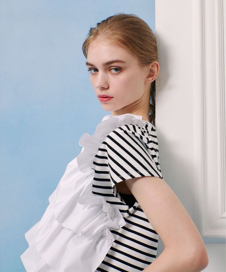 LOULOU WILLOUGHBY「【LOULOU WILLOUGHBY】ギャザーレイヤーＴシャツ」|その他|