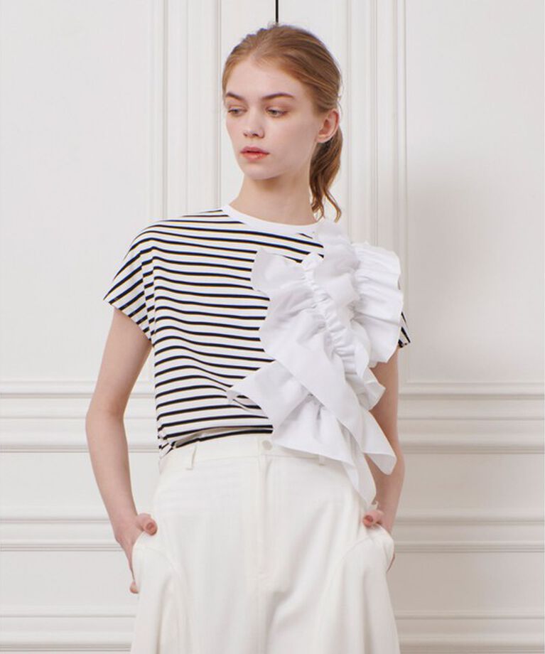 LOULOU WILLOUGHBY「【LOULOU WILLOUGHBY】ギャザーレイヤーＴシャツ」|その他|