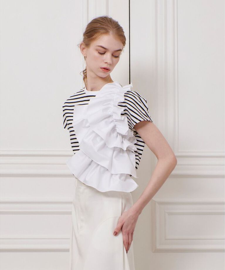 LOULOU WILLOUGHBY「【LOULOU WILLOUGHBY】ギャザーレイヤーＴシャツ」|その他|