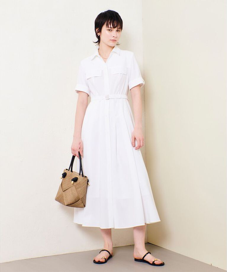 allureville「サッカースキッパーターンバックワンピース」|ワンピース|オフホワイト