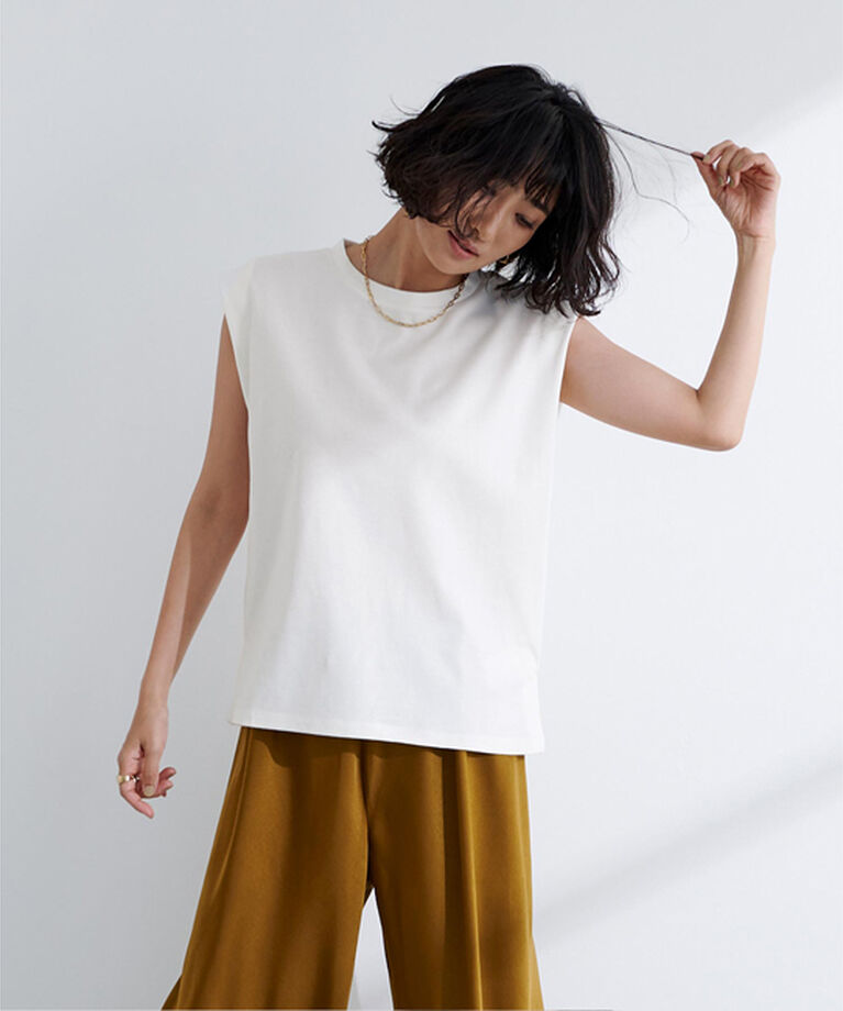 ur's「汗染み防止ショルダータックトップス」|Tシャツ・カットソー|