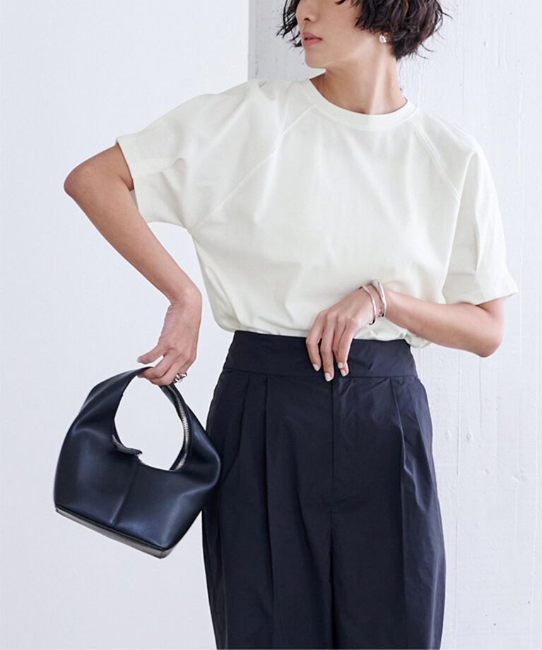 ur's「汗染み防止タックボリュームスリーブTシャツ」|Tシャツ・カットソー|ホワイト