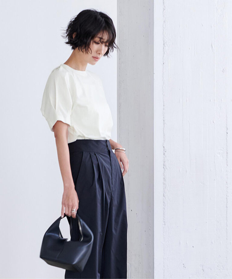 ur's「汗染み防止タックボリュームスリーブTシャツ」|Tシャツ・カットソー|