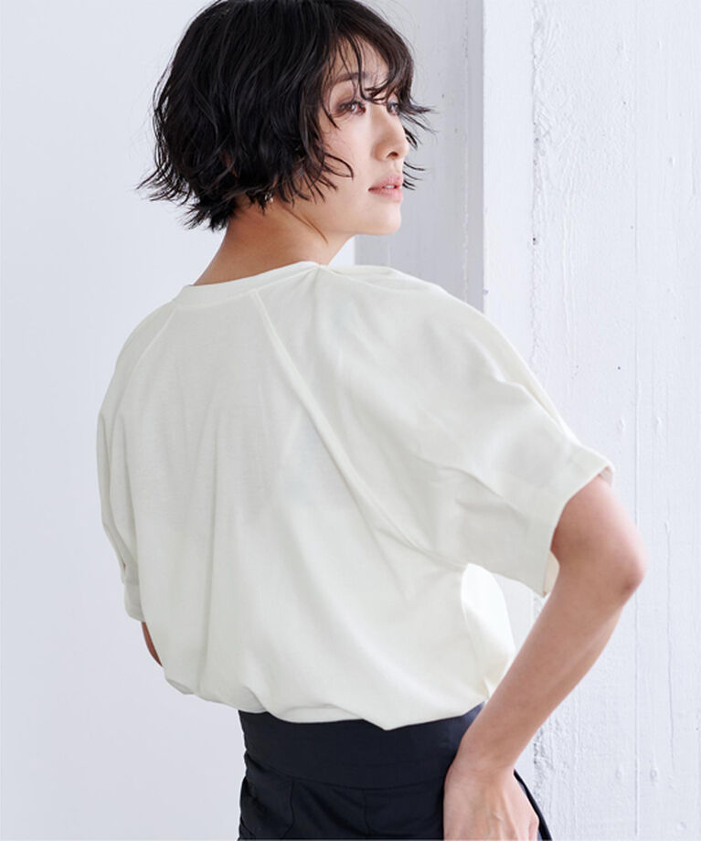ur's「汗染み防止タックボリュームスリーブTシャツ」|Tシャツ・カットソー|